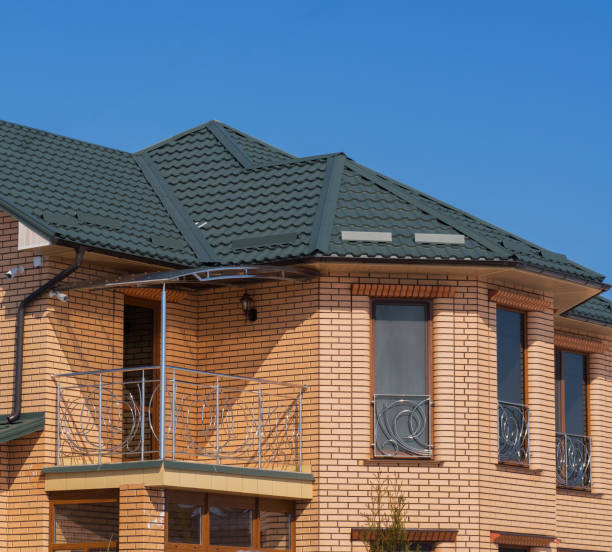 Modern roof with Terracotta roof clay tiles