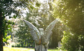Antique Angel Statue at the Melaten Graveyard, Cologne