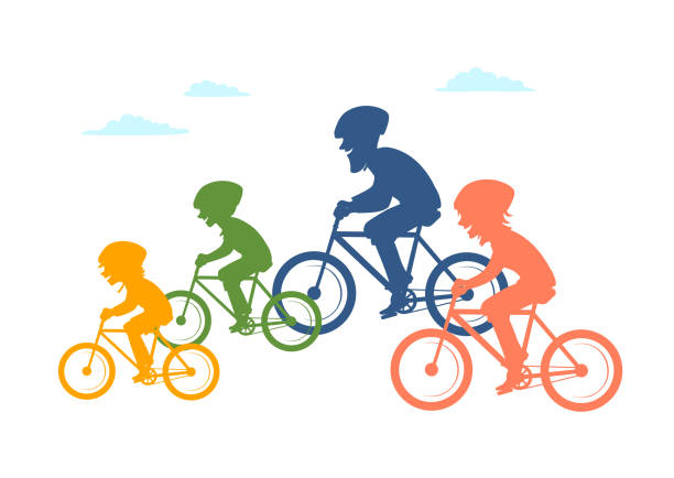 Ilustración de Dibujos Animados De Bicicletas Bicicletas De Familia Del Montar A Caballo Ciclismo Juntos Aislado Escena De Siluetas Coloridas De Ilustración Vectorial y más Vectores Libres de Derechos de Andar en Ilustración de Dibujos Animados De Bicicletas Bicicletas De Familia Del Montar A Caballo Ciclismo Juntos Aislado Escena De Siluetas Coloridas De Ilustración Vectorial y más Vectores Libres de Derechos de Andar en