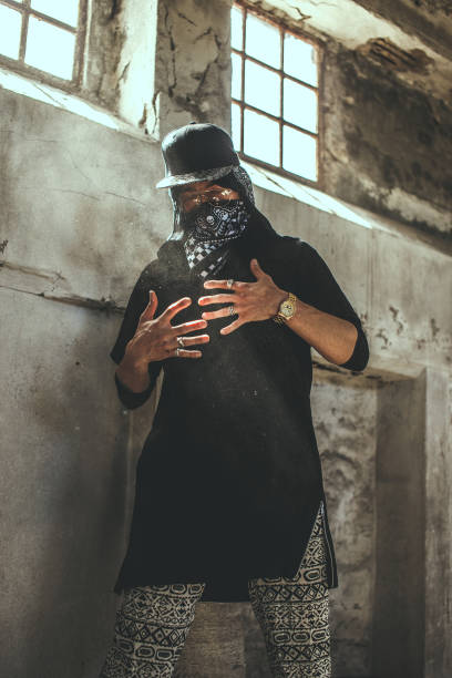 istock Bad male gangster in mask. 947739474