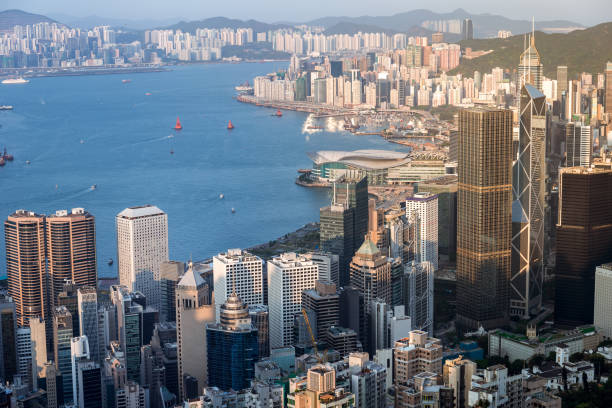 istock Hong Kong cityscape at daytime. View from Peak 947743674