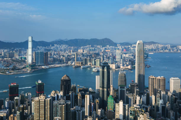 istock Hong Kong cityscape at daytime. View from Peak 947743676