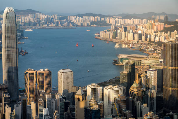 istock Hong Kong cityscape at daytime. View from Peak 947743678