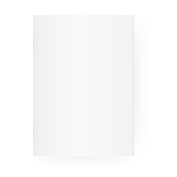 istock Mockup empty of booklet . Closed vertical 3d magazine, brochure or notebook template. Isolated on white background. Vector illustration 947749220