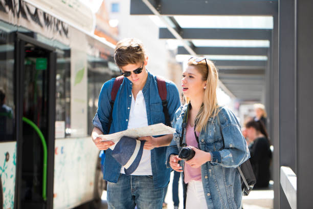 istock Young couple exploring the city 947776348