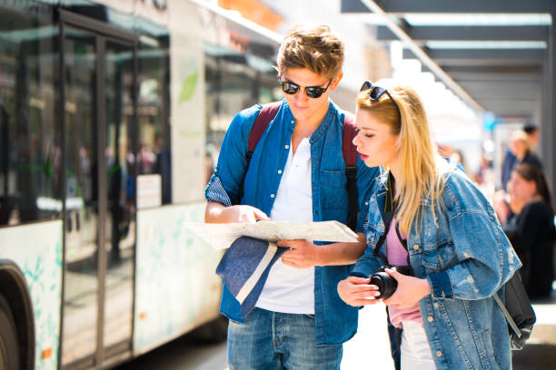 istock Young couple exploring the city 947776406