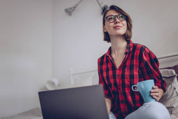 istock Woman working in bedroom 947786474