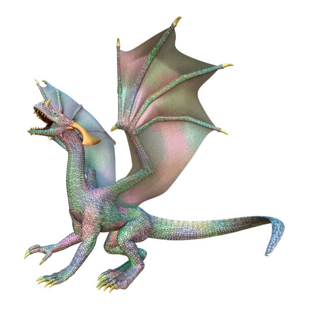 istock 3D illustration fairy tale dragon on white 947788414