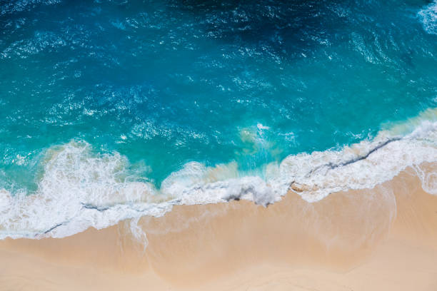 istock Nusa Penida - beach from above. Straight drone shot 947793708