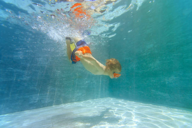 istock little boy swim underwater 947810296