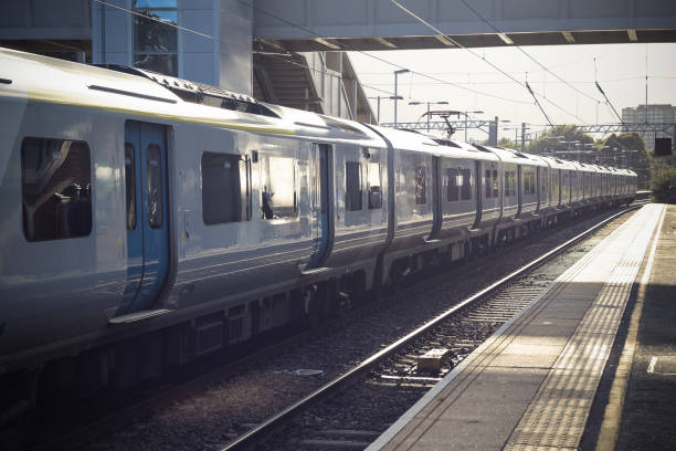istock Railway station with moody sunlight 947816868