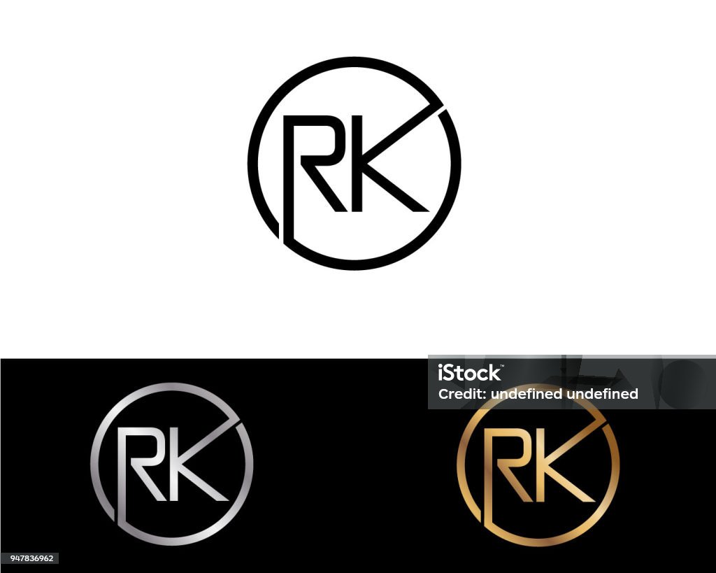Rk Sign Design Rk Shape Letter Design Stock Illustration - Download Image Now ...