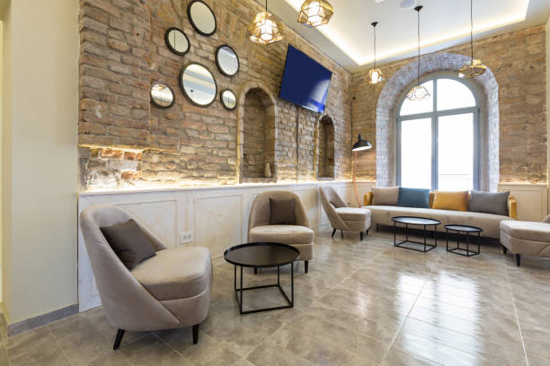 istock Hotel lobby lounge cafe interior 947852998