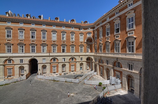 Caserta, Campania region, Italy August 22 2016. The splendid Royal Palace of Caserta, its interiors made with precious materials and perfectly preserved.