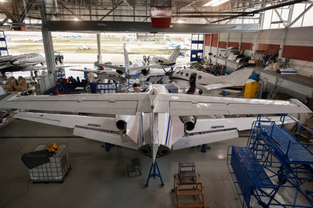 istock Aircraft in the hangar 947873278