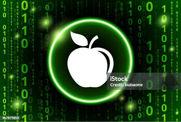 Apple Binary Code Vector Pattern Background Stock Illustration ...