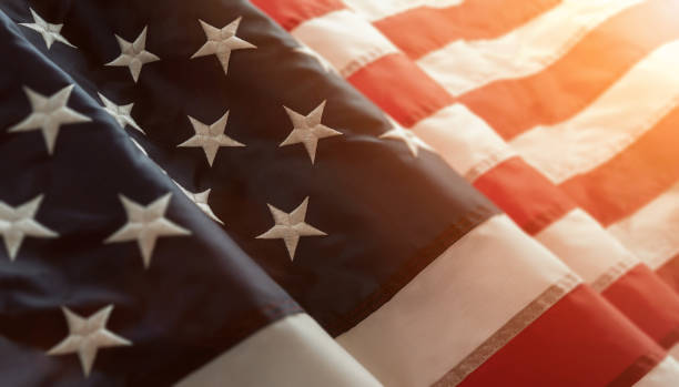 amerikanische flagge - american flag stock-fotos und bilder