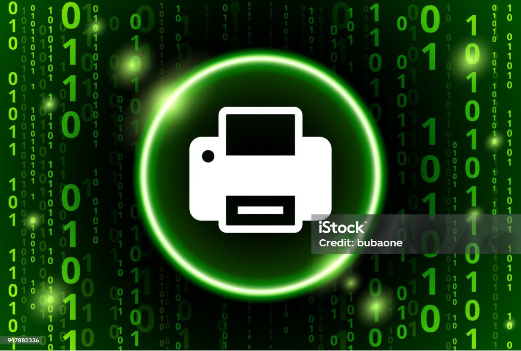 Printer Code Shape Printer Binary Code Vector Pattern Background Stock Illustration ...