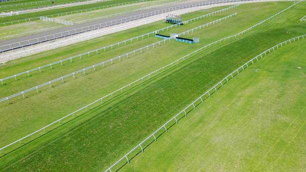 istock Aerial view of racing track 947884700