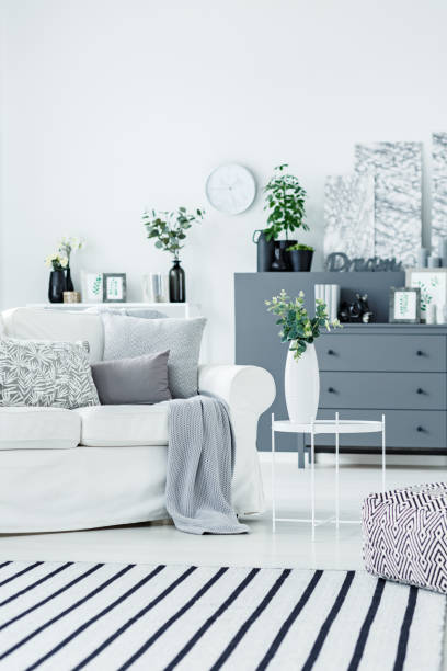 istock Classy interior with gray furniture 947893440