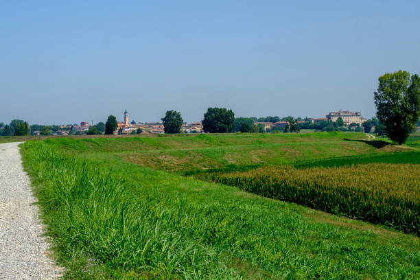 istock Rural landscape along the Po cycle path 947905506