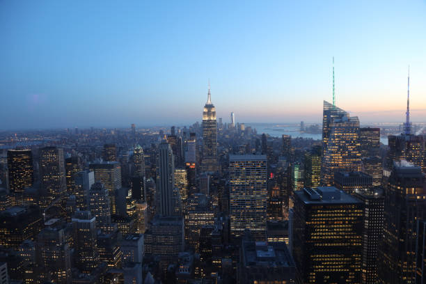 istock New York city Manhattan downtown skyline modern office building financial district skyscrapers 947906708