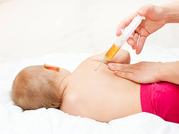 istock Little baby get an injection 94790804