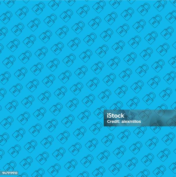 Lock Pattern Security Design Lock Secure Pattern Line Illustration Graphic Stock Illustration ...