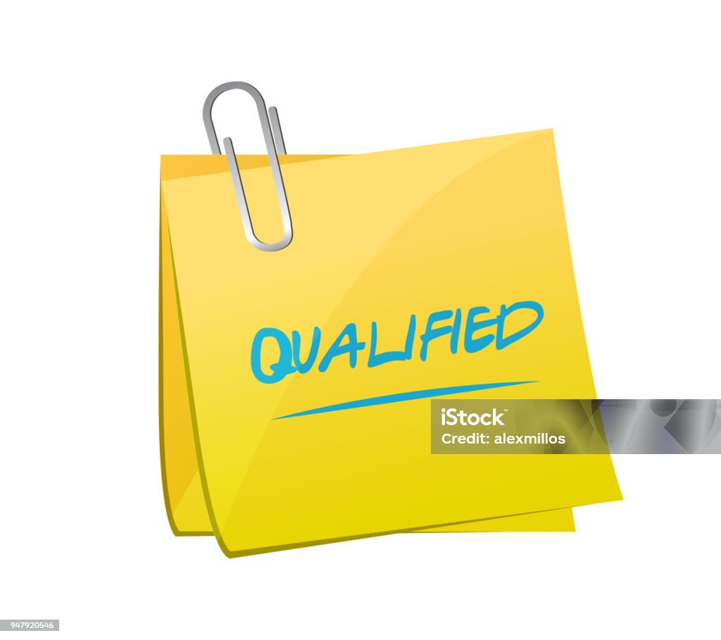 Qualify Post Qualified Post Message Hand Written Note Stock Illustration - Download ...