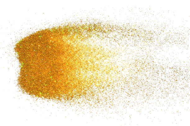 Background with holographic golden glitter