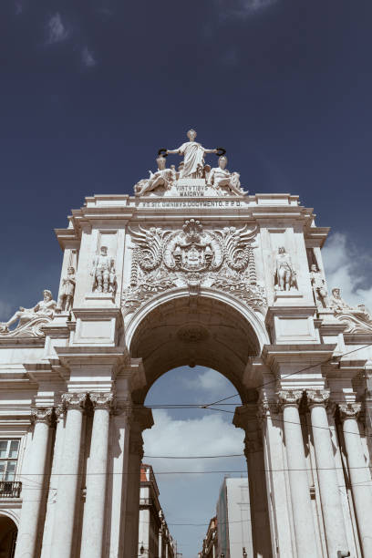 istock Rua Augusta Arch on the Commerce Square in Lisbon, Portugal 947942200