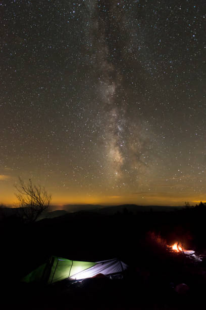 istock Milky Way over the campsite 947947904