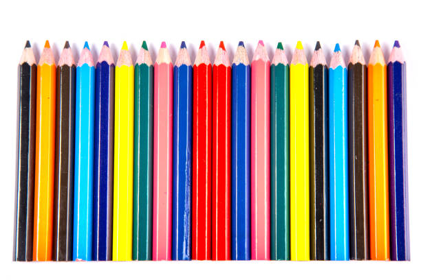 istock Colorful office supplies in white background 947951074