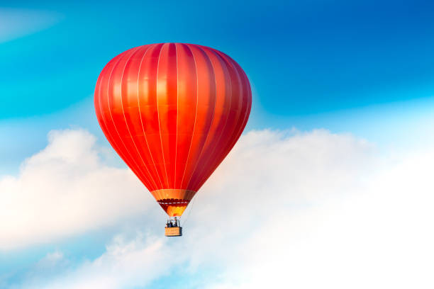istock Hot air balloons flying over Vilnius 947951188