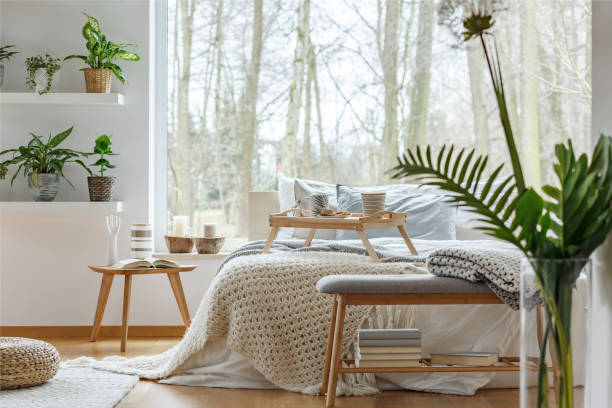 istock Window in cozy bedroom interior 947951298