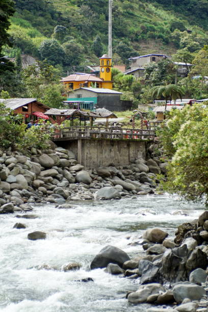 istock Village by the Pailon del Diablo Waterfall 947955804