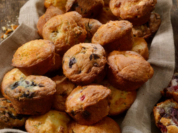 istock Basket of Homemade Muffins 947963480