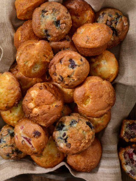 istock Basket of Homemade Muffins 947964236
