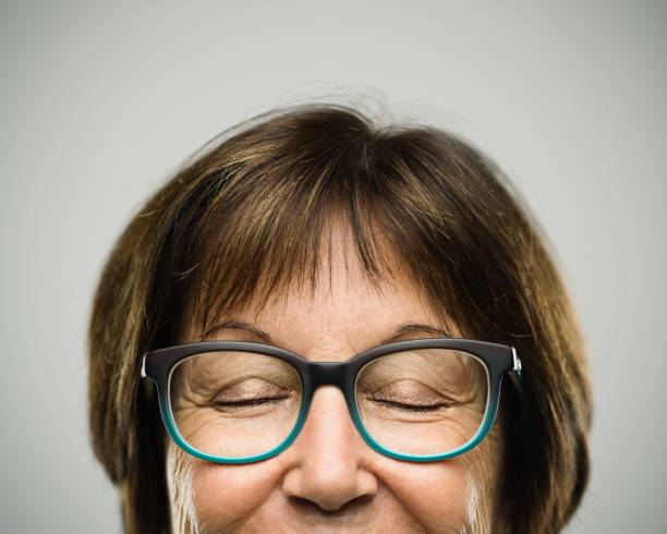 istock Real excited senior woman portrait 947965742
