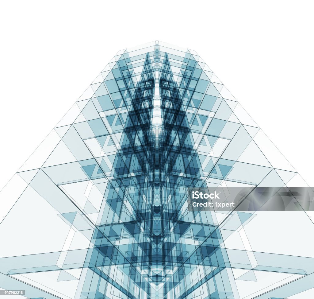Concept Rendering Abstract Abstract Architecture Concept 3d Rendering Stock Photo - Download Image ...