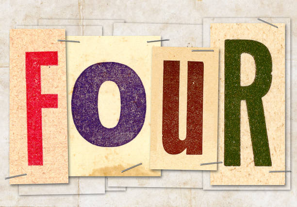 istock The word four made with old papers and letters 947982950