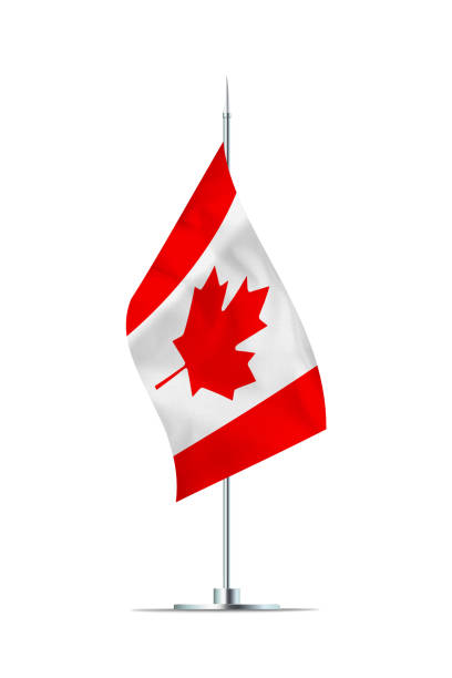 istock Small Flag of Canada on a Metal Pole 947984330