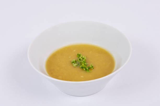 istock Chickpea soup with vegertables on a white 947984912