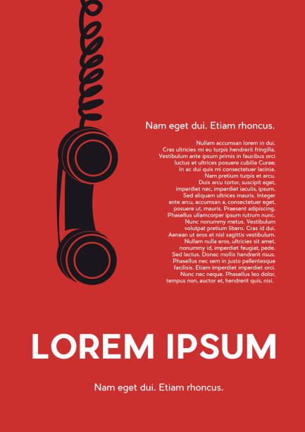 dangling telefon, helfen sie anfrage konzept. kreative vektor hintergrund für poster, cover buch oder flyer. - waiting in line illustrations stock-grafiken, -clipart, -cartoons und -symbole