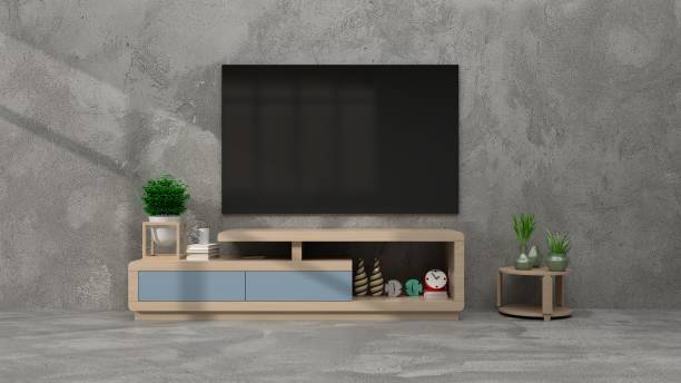 istock TV on the in modern living room 947989146