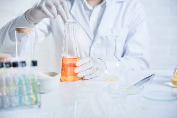 istock Beauty background, scientist is sampling a chemical extract from organic natural, research and develop background, Scientific concept is sample project about herbal medicine for health & beauty care. 947995768