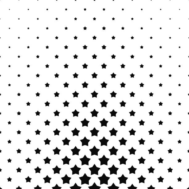 czarne białe tło pentagramu - star pattern stock illustrations