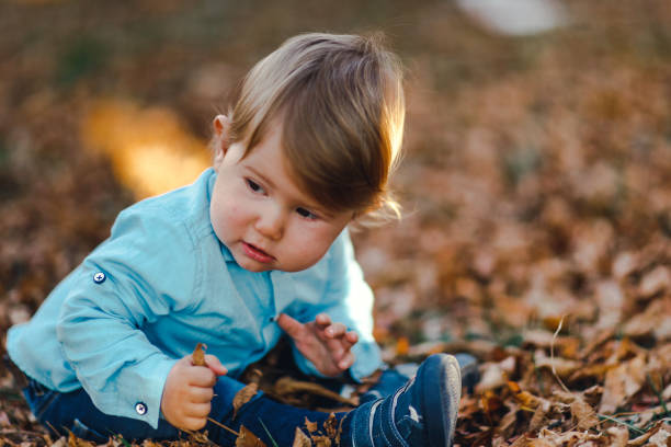istock Vintage colored baby boy in nature 948004770