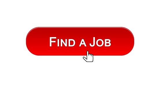Search Job Button Find A Job Web Interface Button Clicked With Mouse Cursor Red Color ...