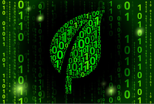 Leaf Binary Code Vector Pattern Background Stock Illustration ...